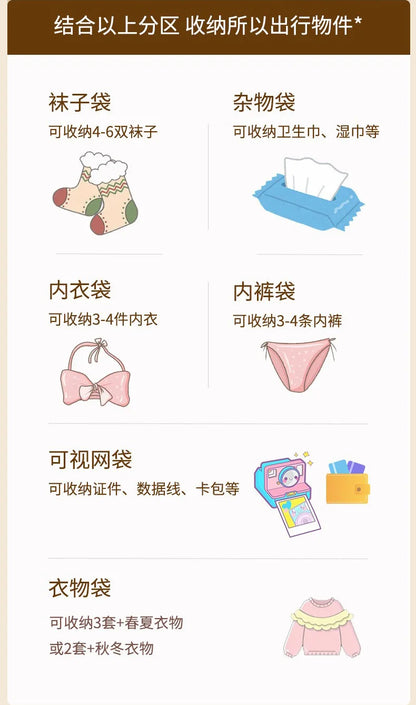 Travel Storage Bag Luggage Storage and Clothing Classification Large Capacity Storage Bag - AMULET RING STORE