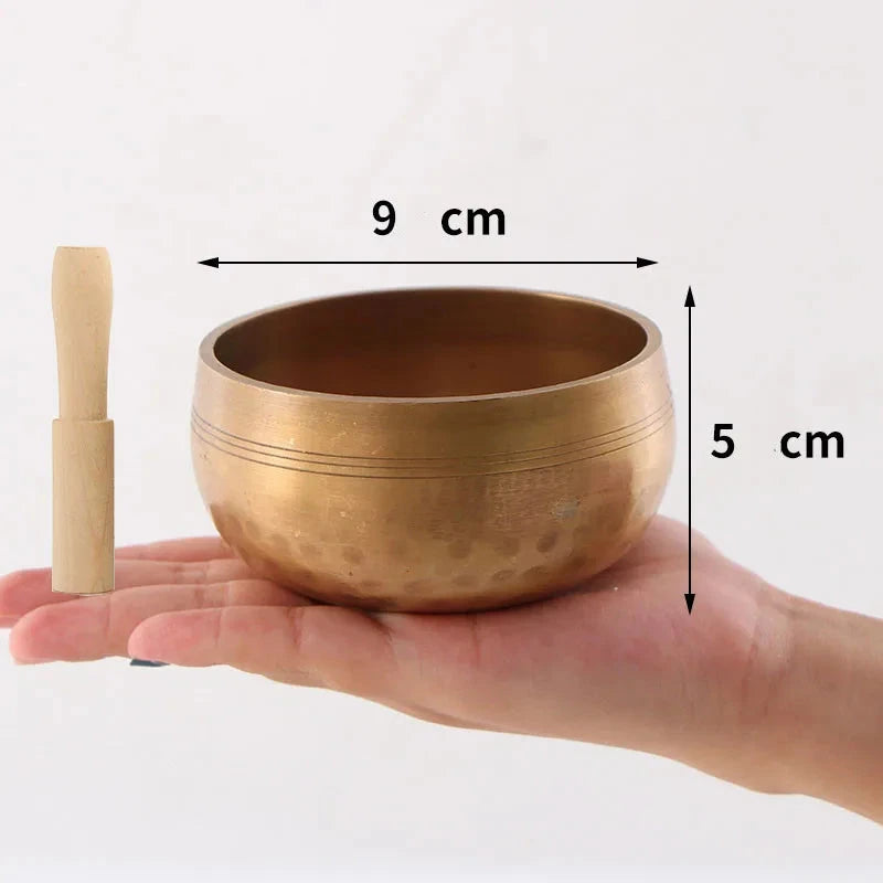 Large Tibetan Singing Mindfulness Bowl Meditation Quartz Bowls Sound Healing Instruments Yoga Nepal Yarn Handmade Decorative - AMULET RING STORE