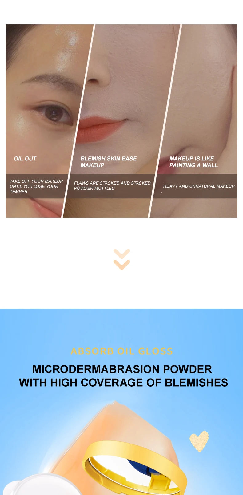 OCHEAL Natural Moisturizing Liquid Foundation Concealer BB Cream Air Cushion Whitening Oil-control Makeup Cosmetics BB Cream - AMULET RING STORE