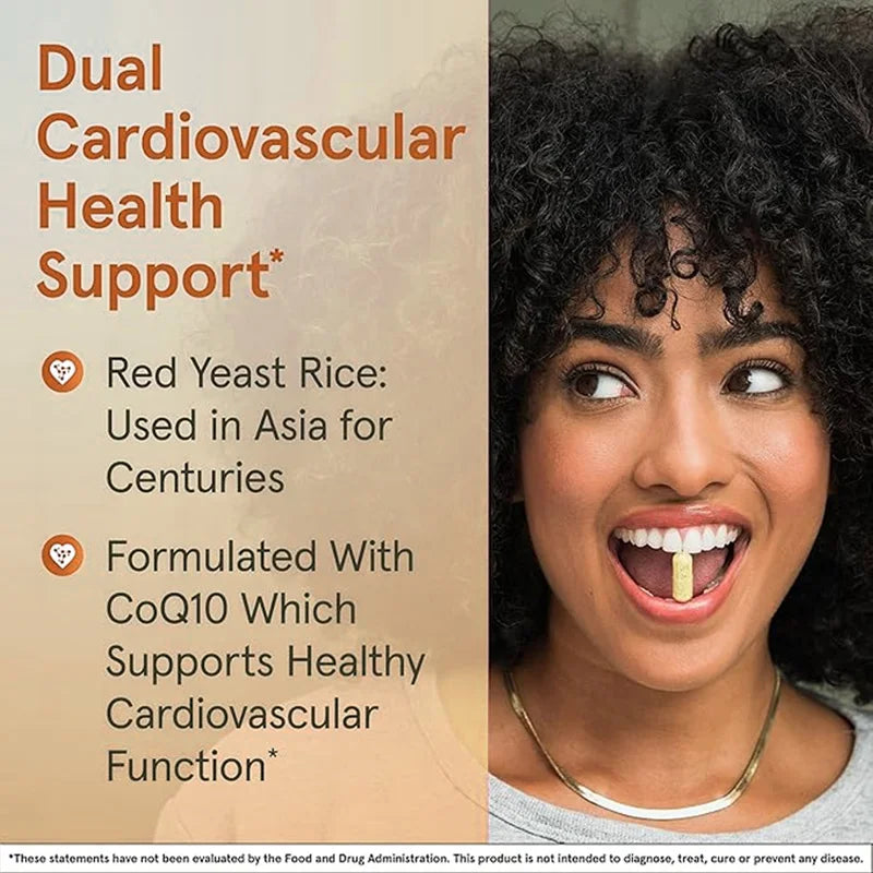 Red Yeast Rice Capsules - Benefits Cardiovascular Blood Circulation, Heart Health and Energy Production - AMULET RING STORE