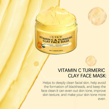 Vitamin C Exfoliating facial mask Turmeric Exfoliating facial mask Improve Pore Deep Cleaning facial mask Apply facial mask - AMULET RING STORE
