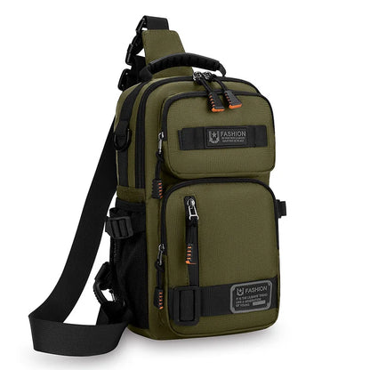 Male Multifunctional Sports Chest Bag Men's Lightweight Handbag  Multi Pockets Outdoor Hiking Climbing Cycling Crossbody Bags