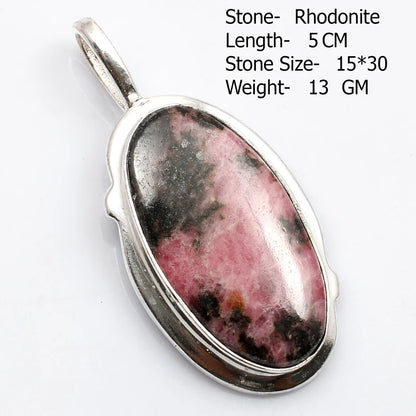 Genuine Moonstone Rose Quartz Pyrite Azurite  Pendant