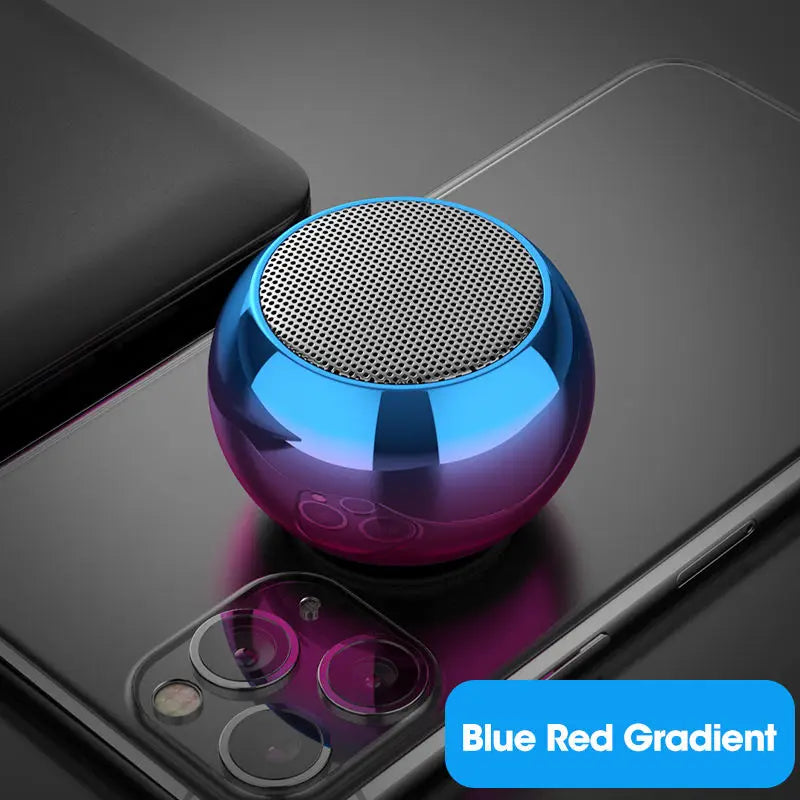 Wireless Bluetooth Speaker Portable Small Steel Gun Metal Heavy Stereo Surround Subwoofer Outdoor Mini Bluetooth Small Speaker - AMULET RING STORE