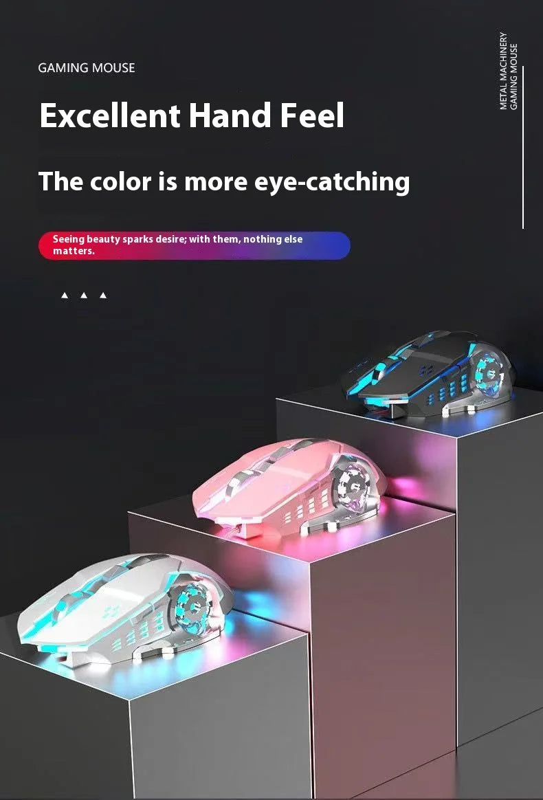 Rechargeable Wireless Mouse Gaming Computer Silent Bluetooth Mouse USB Mechanical E-Sports Backlight PC Gamer Mouse For Computer