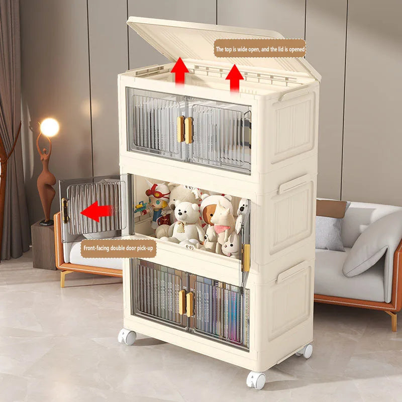 1/2/3/4/5 layers Multifunction Storage Cabinet Foldable Dustproof Wardrobe Easy-to-Install Storage Boxes - AMULET RING STORE
