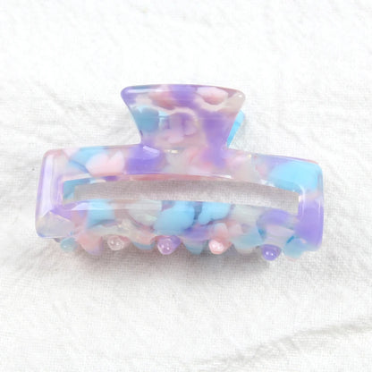 Mini Women's Hair Clips Colorful Geometric Hollow Crab Claw Clip Acetate Leopard Print Fashion Girls Hairpin Hair Accessories - AMULET RING STORE