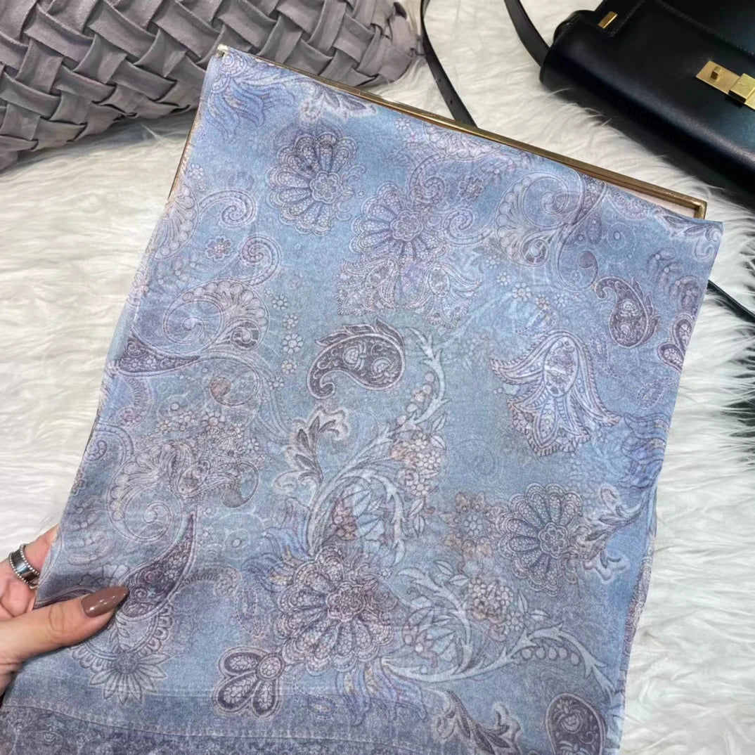 BYSIFA|New Black Pink Peony 100% Silk Shawl Scarf Women Chiffon Long Silk Scarves Cape Summer Foulard Winter Brand Scarves Wraps