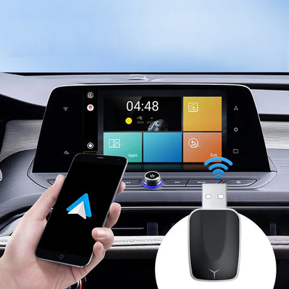 Wired To Wireless Carplay & Android Auto Mini Adapter Bluetooth-Compatible 5.0 WiFi for Cars with OEM Wired CarPlay Android Auto - AMULET RING STORE