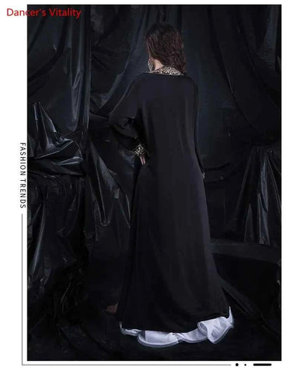 Belly Dance Coat Long Sleeve Robe Competition clothes Tango Cha Cha Dancewear Female adult Temperament Performance Clothing