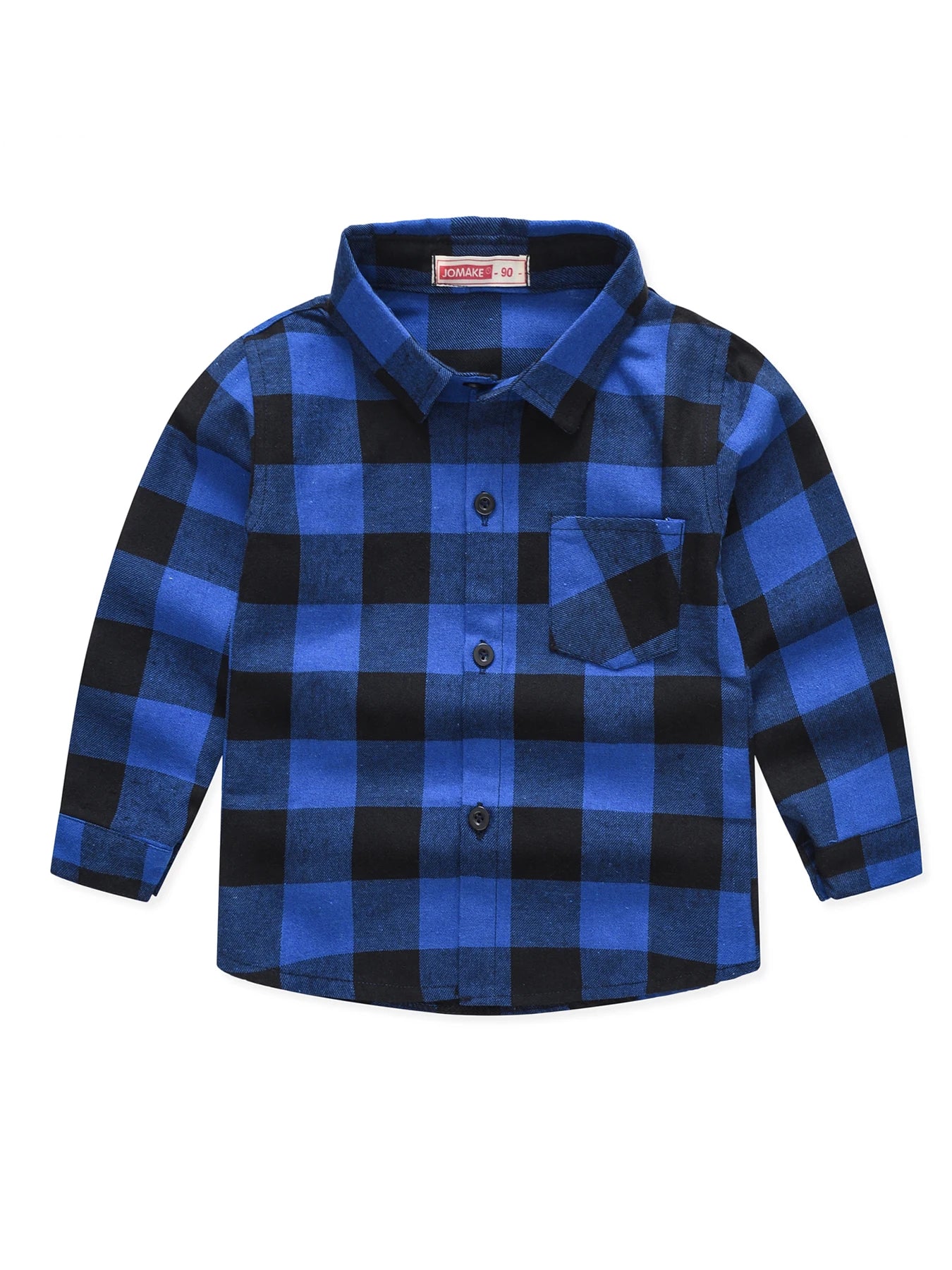 New Spring and Autumn Winter Boys and Girls 1-14 Years Old Classic Woolen Checkered Shirt Student Dress Versatile Shirt