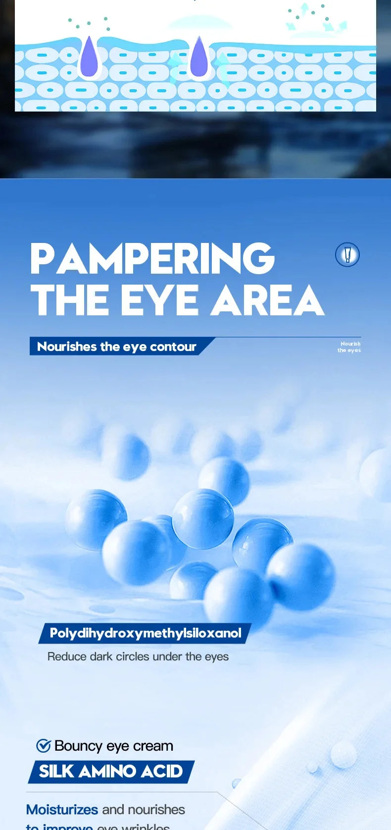 Instant Eye Bag Remove Eye Cream Anti Fat Particles Dark Circles Puffiness Fade Fine Lines Lift Brighten Korean Beauty Eye Care - AMULET RING STORE