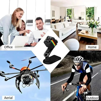 Video Voice Mini DV Recorder Indoor Covert Security Camera for Home and Office Mini Camera HD Portable Small Nanny Cam - AMULET RING STORE