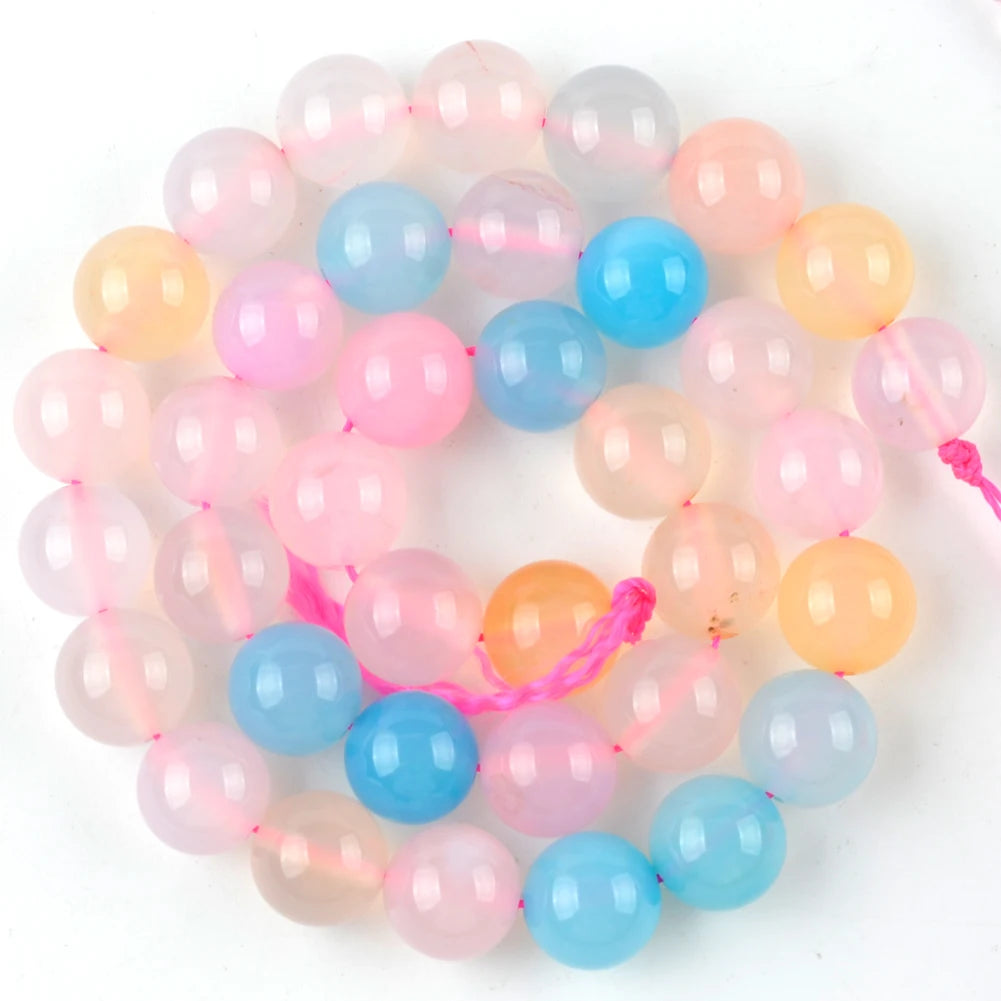 45 Styles Natural Stone Beads Amethyst Purple Jades Agate Crystal Glass Beads Jewelry Making Findings DIY Bracelet Accessories - AMULET RING STORE