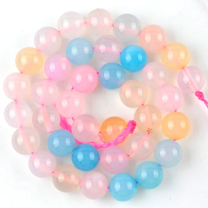 45 Styles Natural Stone Beads Amethyst Purple Jades Agate Crystal Glass Beads Jewelry Making Findings DIY Bracelet Accessories - AMULET RING STORE