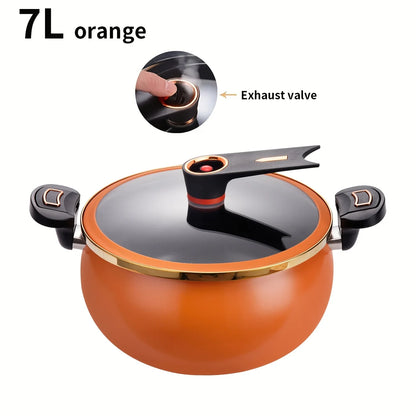 Large 1.85 Gal Soup Pot, 26cm/10 Inch - Versatile for Cooking & Stewing, Gas & Induction Compatible