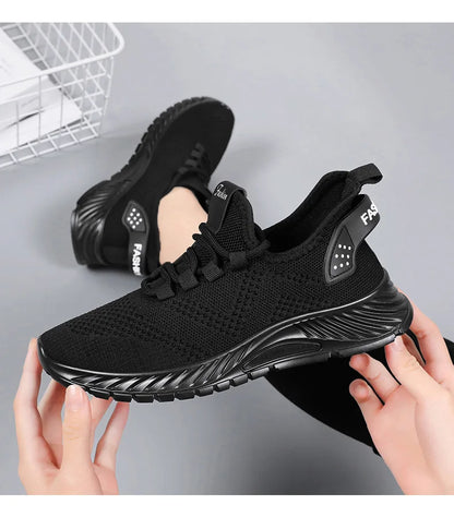 2025 Women's Shoes Summer Women's Shoes Flying woven casual shoes Comfortable breathable women's sneakers - AMULET RING STORE