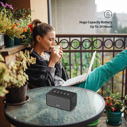 Mlove A100 Portable Bluetooth Speaker Wireless Bluetooth 5.3 Stereo Sound 24-Hour Playtime Rich Bass IPX5 Waterproof - AMULET RING STORE