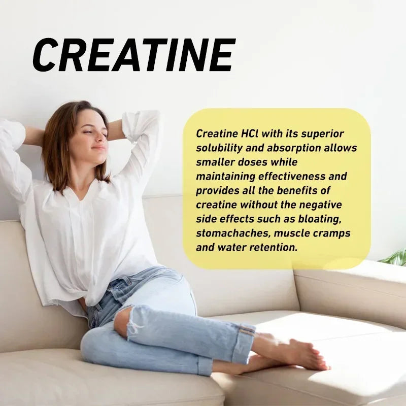 Creatine HCl Capsules - Pre-workout Creatine To Help Build Muscle, Cognitive Function, Muscle Strength and Energy Production - AMULET RING STORE