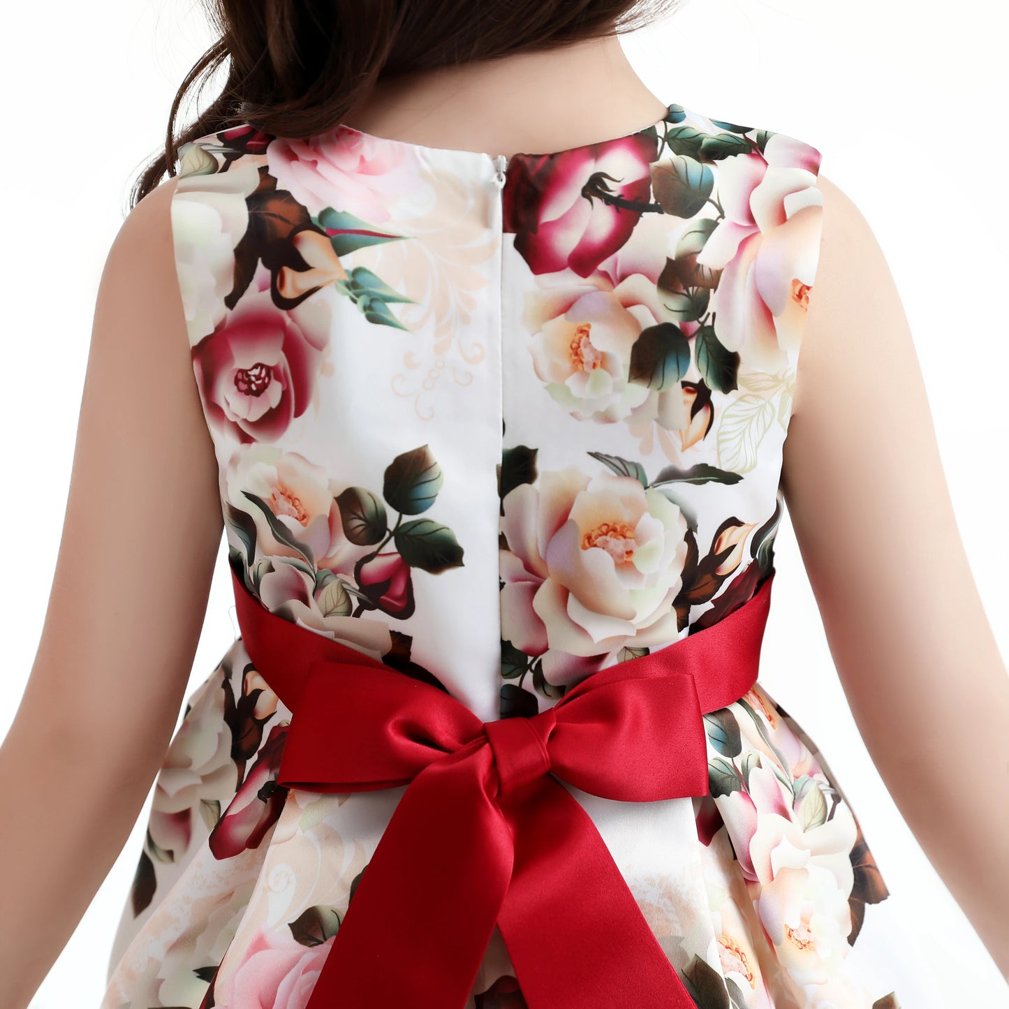 Girls' formal dress dress, printed princess dress, children's dress, flower performance outfit, children's dress