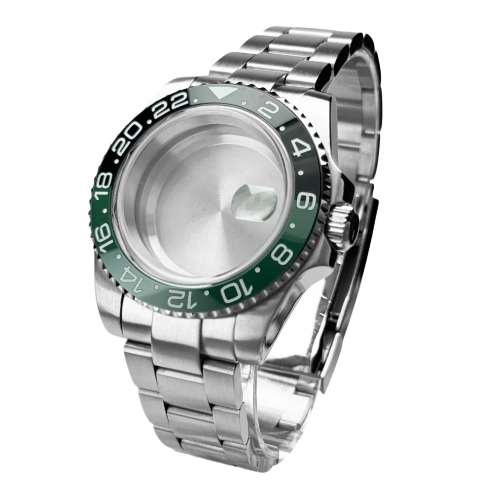 40mm 200m Waterproof NH34 NH35 NH36 Watch Case Accessories for Oyster Band SUB Watch Maker 120clicks BGW9 blue lume Bezel - AMULET RING STORE