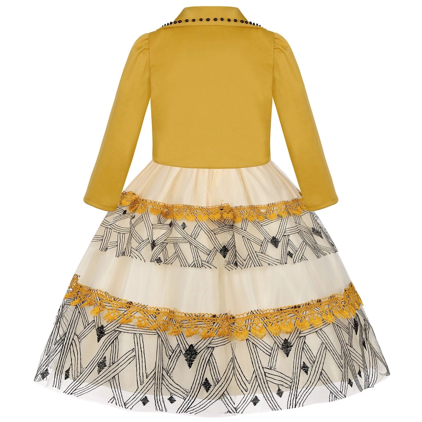 5-14 Years Girls Dress Summer Sleeveless Princess Dress + Long Sleeves Jacket 2Pcs Piano Performance Gown Teenagers Kids Clothes