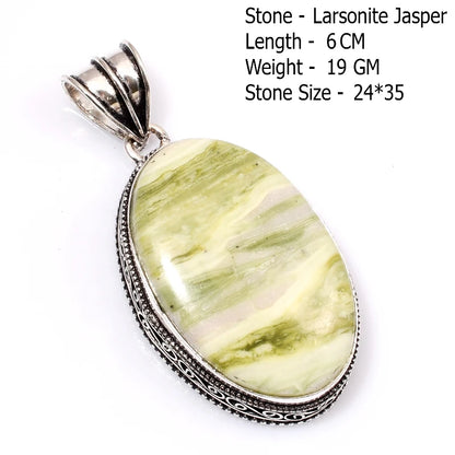 Genuine Labradorite Antique  Pendant Hand Made Women Jewelry Gift