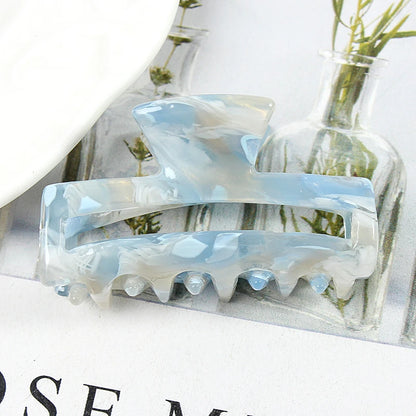 Mini Women's Hair Clips Colorful Geometric Hollow Crab Claw Clip Acetate Leopard Print Fashion Girls Hairpin Hair Accessories - AMULET RING STORE