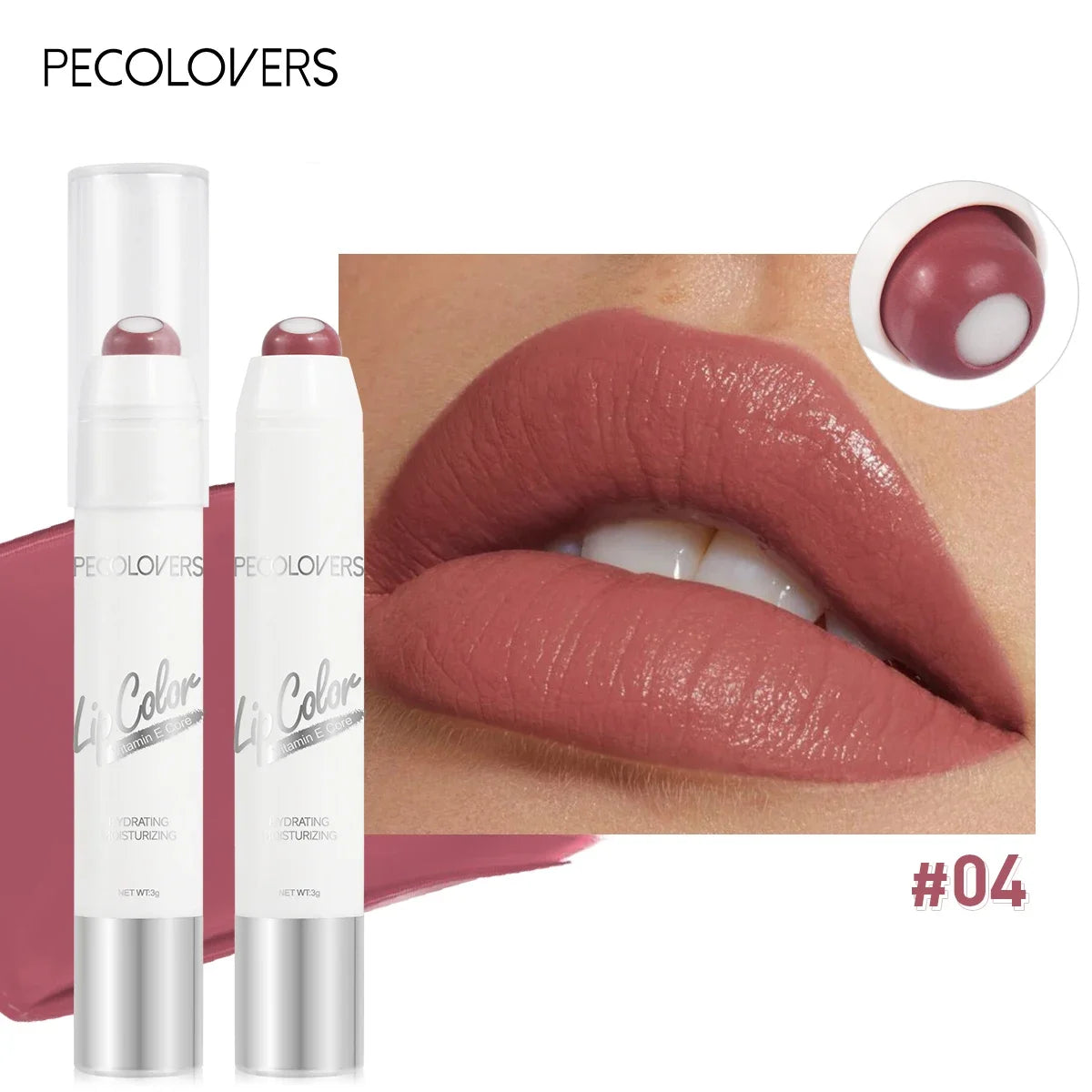 2-in-1 Nude Lipstick Matte Red Lip Balm Moisturizing 6 Colors Sandwich Lipstick Waterproof Long Lasting Non-stick Cup Lip Stick - AMULET RING STORE