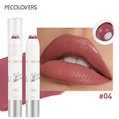 2-in-1 Nude Lipstick Matte Red Lip Balm Moisturizing 6 Colors Sandwich Lipstick Waterproof Long Lasting Non-stick Cup Lip Stick - AMULET RING STORE
