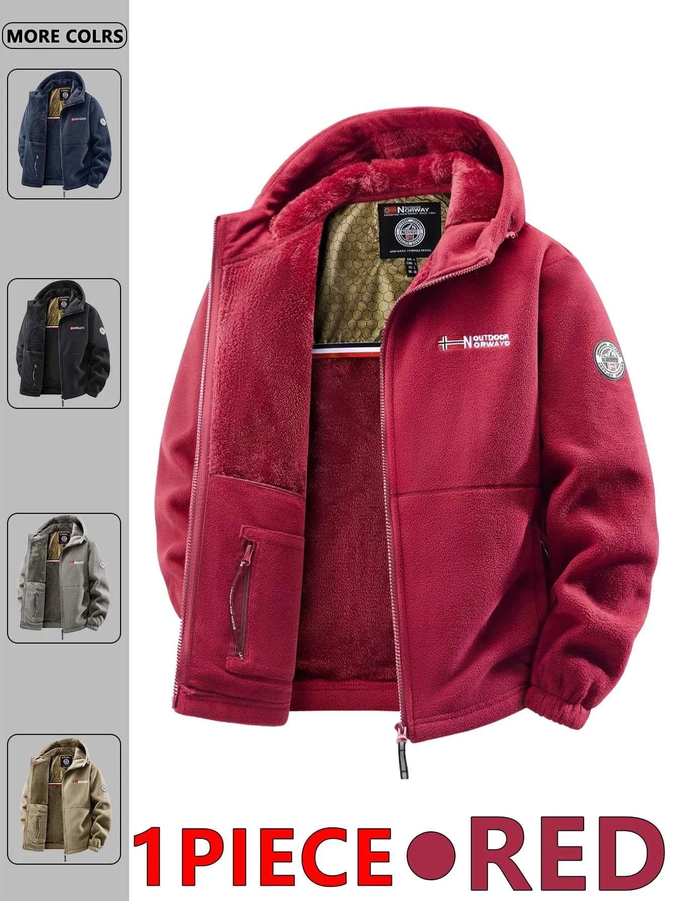 Men's Autumn and Winter Outdoor Hooded Jacket