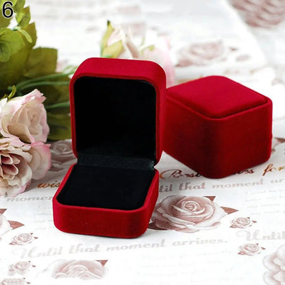 Rings Box Velvet Jewelry Box Display Holder Ring Earrings Necklace Bracelet Soft Organizer Case Wedding Jewelry Packaging Box - AMULET RING STORE