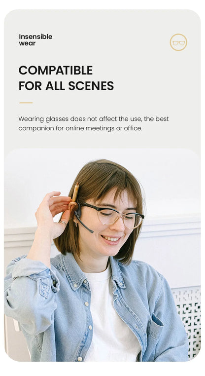 Bone Conduction Wireless Bluetooth Earphones Sports Gaming Headset with Mic Hands-Free Running Earbuds