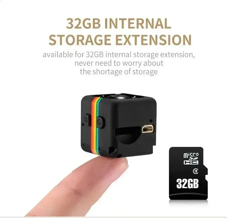 Video Voice Mini DV Recorder Indoor Covert Security Camera for Home and Office Mini Camera HD Portable Small Nanny Cam - AMULET RING STORE