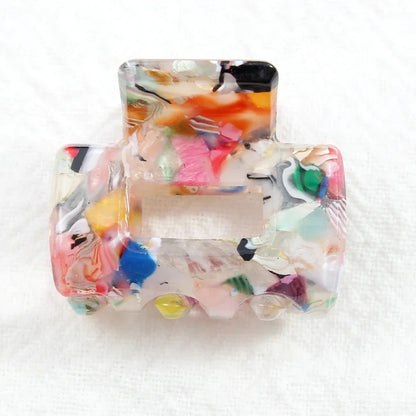 Bgffuy Leopard Korea Acetate Hollow Colorful Mini Hair Claws Crab Hair Clips for Child Girls Hairpins Hair Accessories Barrettes