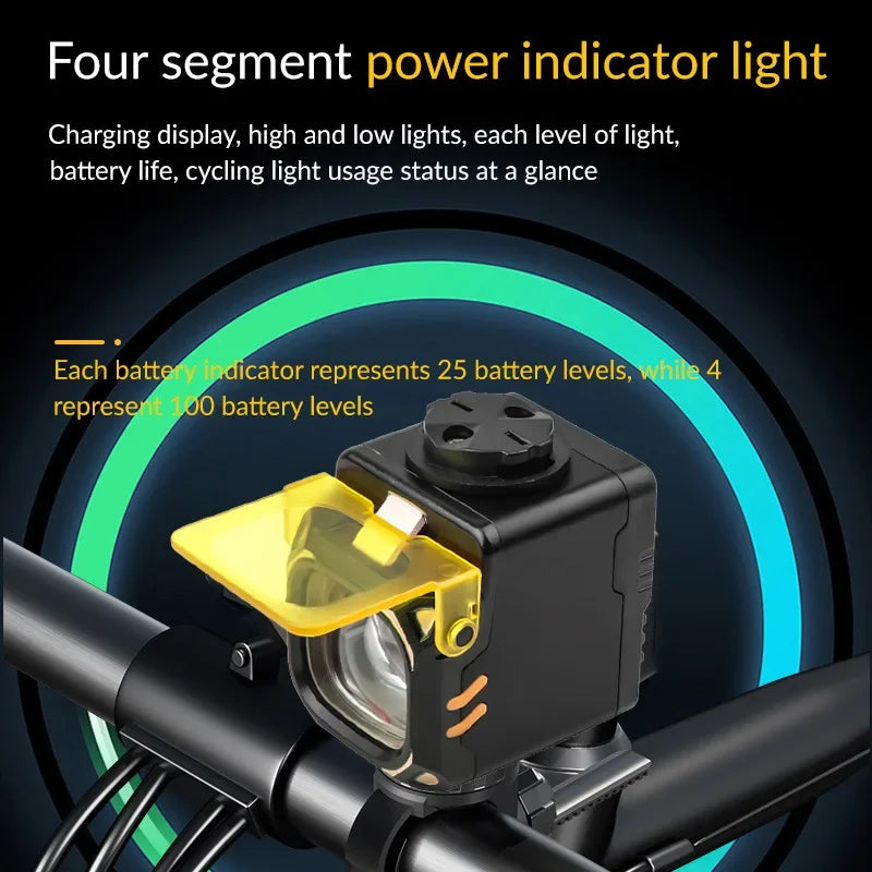 New Multifunctional Q05 MTB Bike Light Rechargeable Waterproof Remote Control White Red Blue LED Outdoor Cycling Birthday Gift - AMULET RING STORE