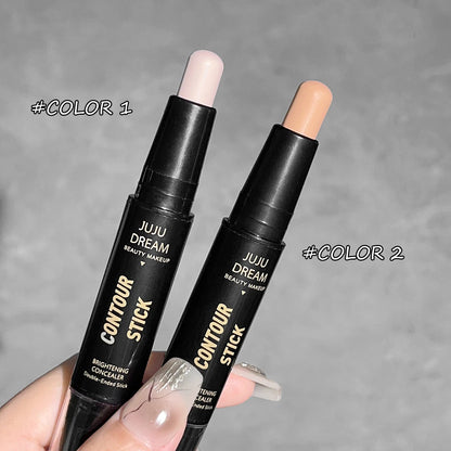 Dual-ended contour stick, facial foundation, concealer, long-lasting dark circles, correcting contour concealer, makeup - AMULET RING STORE