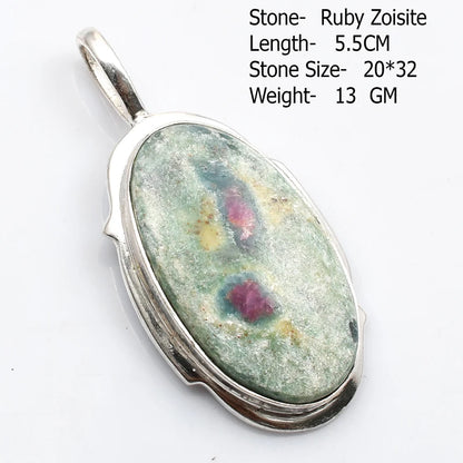Genuine Moonstone Rose Quartz Pyrite Azurite  Pendant
