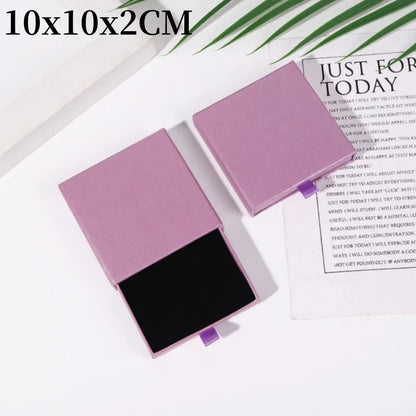 1Pc Thick Kraft Paper Drawer Jewelry Box With Sponge Greet Card for Necklace Bracelet Ring Gift Box Jewelry Packaging Box Joyero - AMULET RING STORE