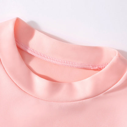 3Pcs Kids Girls Colorful Print Swimsuit Swimwear Long Sleeve Top+Shorts with Pants Set Sun Protection Rash Guard Swimming Outfit - AMULET RING STORE