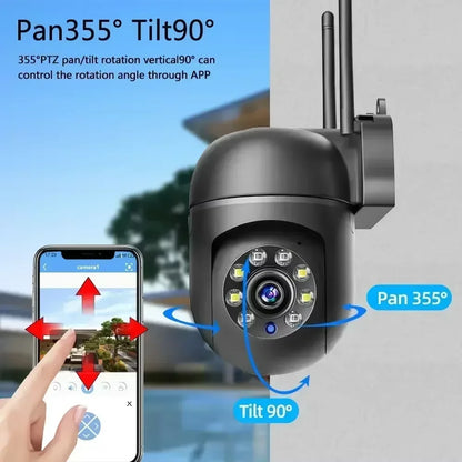 2.4G WIFI 2K IP Camera Two way audio PTZ Move To Follow Outdoor Wifi Surveillance Camera Security Protection Cameras Smart Home - AMULET RING STORE