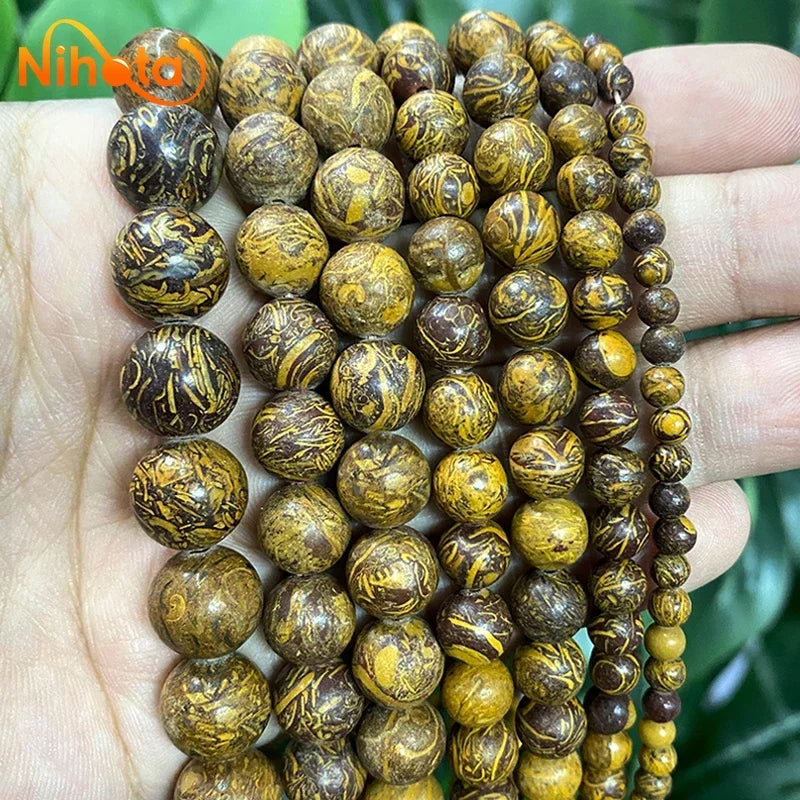 Natural Stone Beads Round Agates Turquoises Amazonite Quartz Lava Tiger Eye Beads