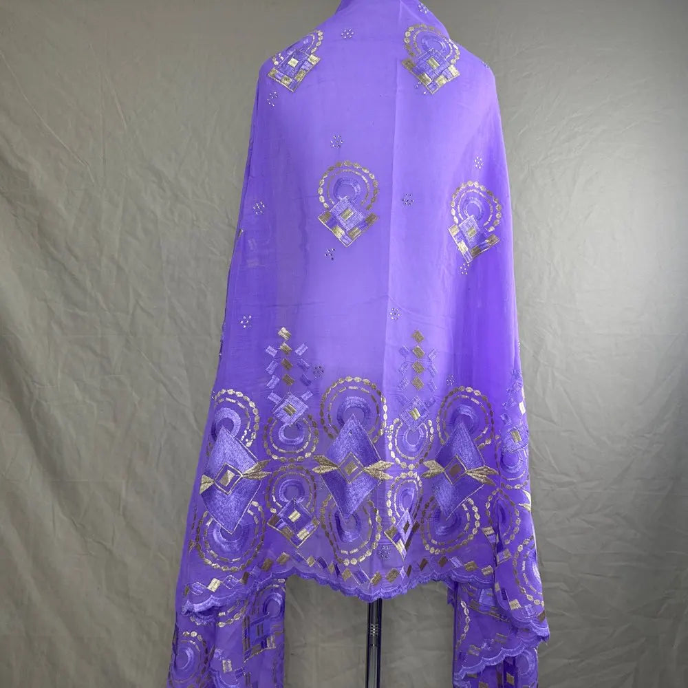 Sale 2025 New Dubai Islam Embroidered Shawl Soft Wool Jersey Hijab for Muslim Women Long Style New African Net for Spring Summer - AMULET RING STORE