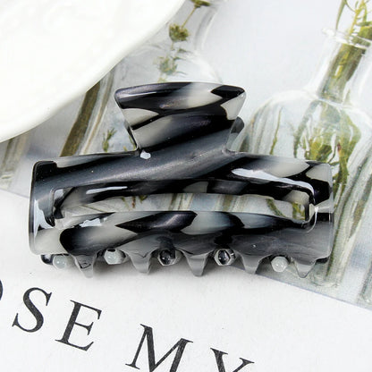 Mini Women's Hair Clips Colorful Geometric Hollow Crab Claw Clip Acetate Leopard Print Fashion Girls Hairpin Hair Accessories - AMULET RING STORE