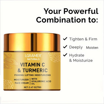 Turmeric Vitamin C Face cream Retinol Moisturizing Firming Hyaluronic Lightening Repairing Smooth Skincare Whitening Creams - AMULET RING STORE