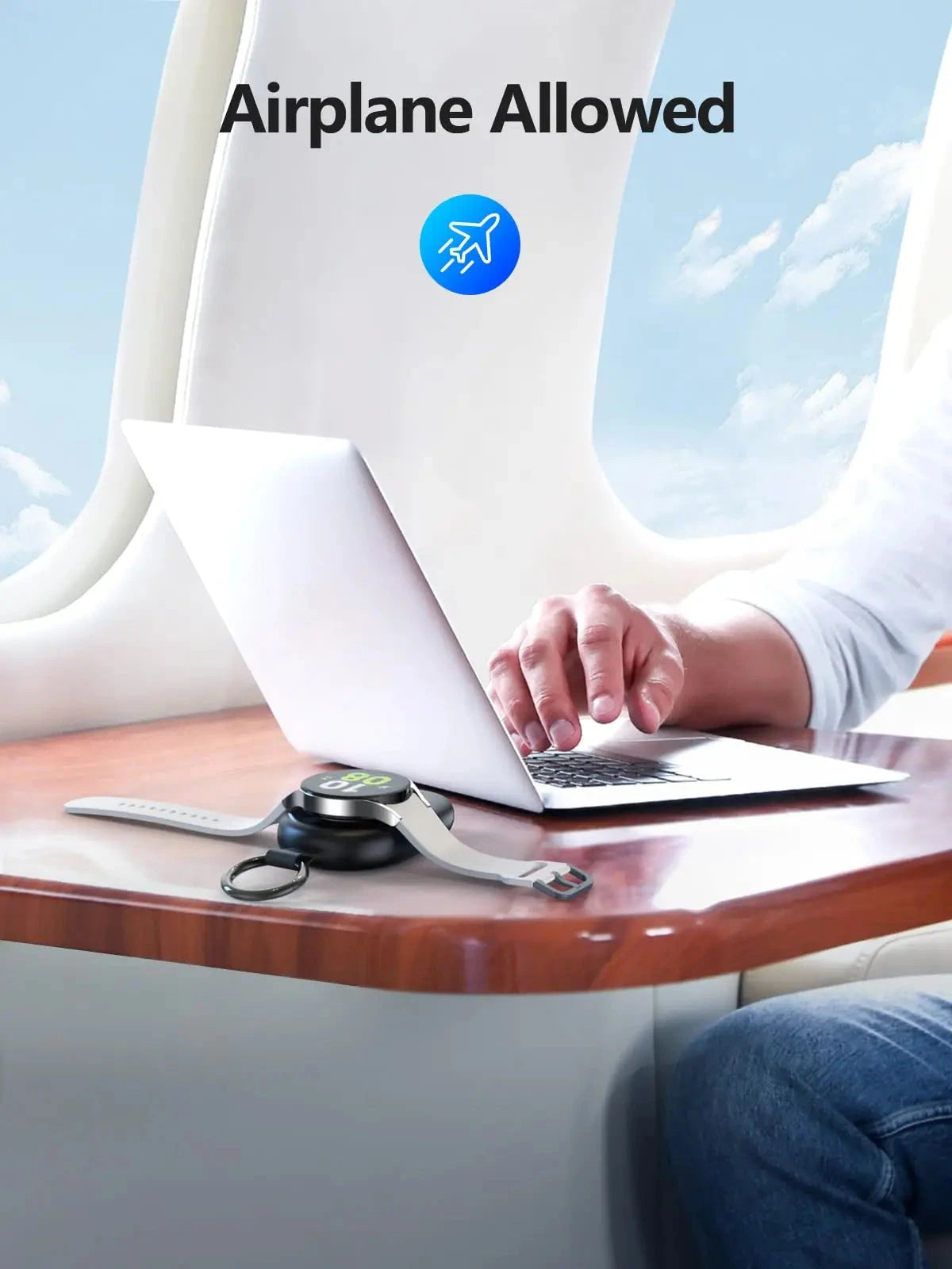 NEWDERY Magnetic Keychain Charger for Samsung Galaxy Watch 7/Ultra/6/6 Classic/5 Pro/4/3,Active2/1 Portable Wireless Power Bank