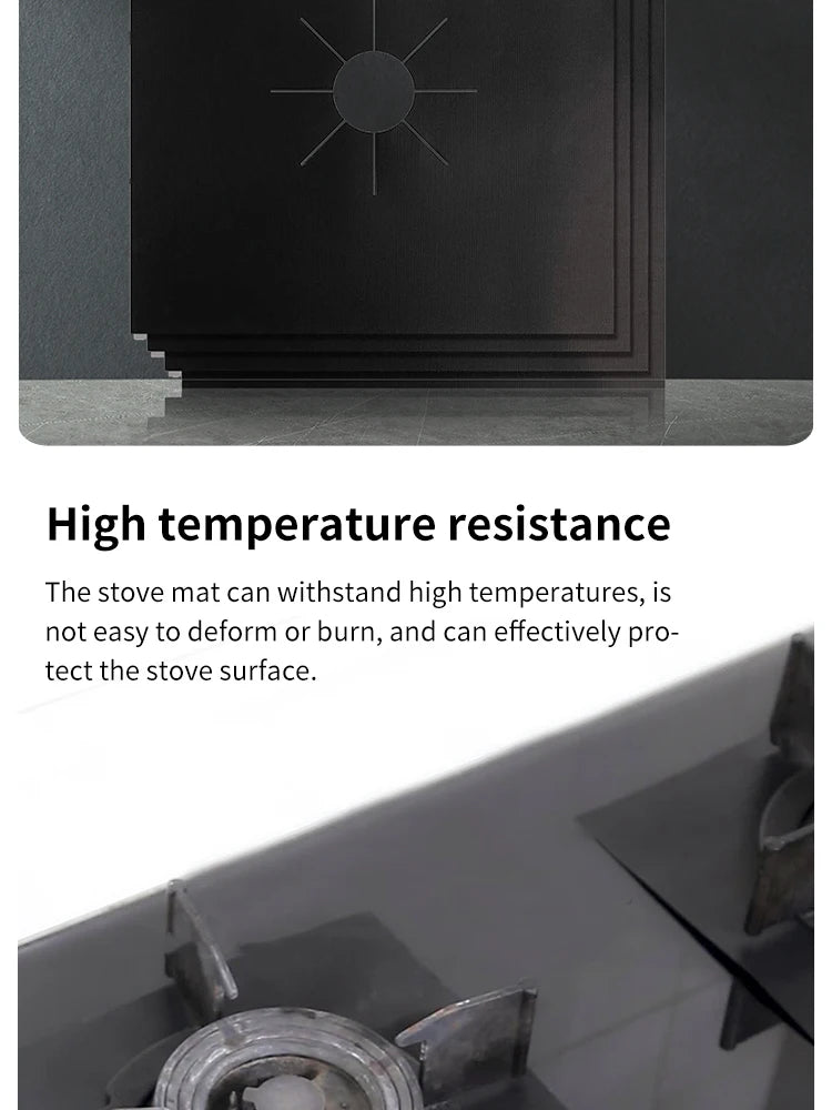4 Pieces 27 Cm Gas Stove Surface Protection Pad Washable Oil And Dirt Resistant Kitchen Cleaning Accessories - AMULET RING STORE