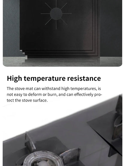 4 Pieces 27 Cm Gas Stove Surface Protection Pad Washable Oil And Dirt Resistant Kitchen Cleaning Accessories - AMULET RING STORE