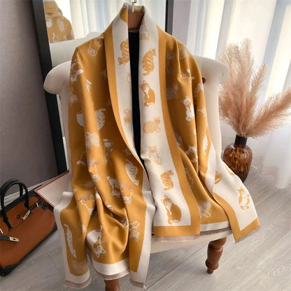 Cashmere Scarf for Women Thick Warm Winter Blanket Brand Female Luxury Quality Shawl Wrap Bufanda 2024 Poncho Echarpe Pashmina