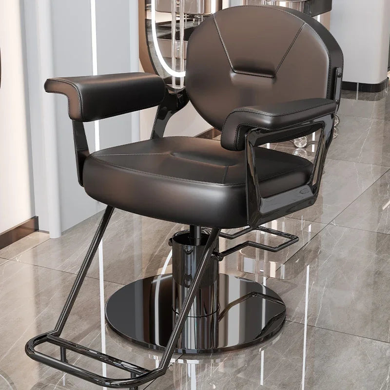 Comfortable Women Dressing Professional Barber Chair Swivel Advanced Trendy Barber Chairs Silla Leisure Design Salon Furniture